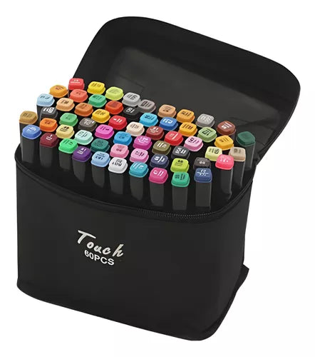 Marcadores touch 60pza (Plumones doble punta)